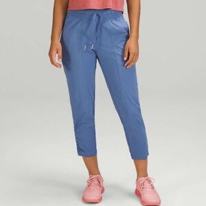 Lululemon Dance Studio Cropped Pants Mid Rise Water Drop Blue 10